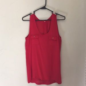 Red halter blouse